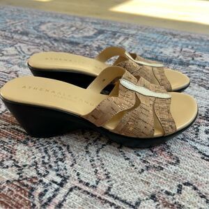 Athena Alexander Womens' Classics Tan Cork
Sharbat Wedge Slide Sandal Size 8